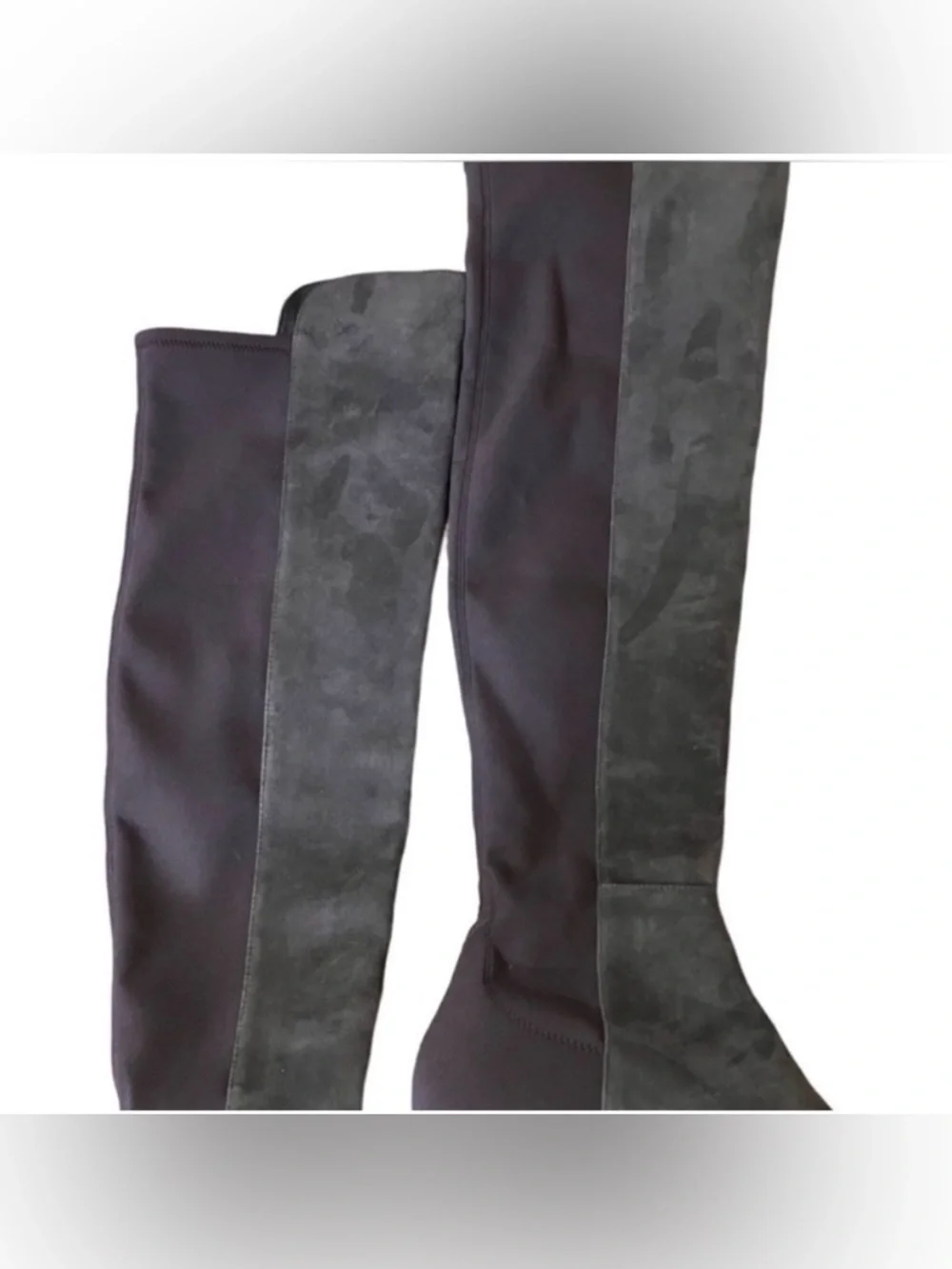 Stuart Weitzman Gillian 60 City Suede Over-The-Knee Boots Charcoal Gray Size 8.5